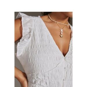 Classic White Dress for Graduation!  The Peregrine dress by Anthro, size XL